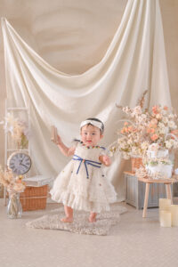 埼玉県　熊谷市　フォトスタジオ　写真館　ハーフバースデー　赤ちゃん写真　記念写真　ハーフバースデーフォト　ベビーフォト　100日祝い　お食い初め　お宮参り