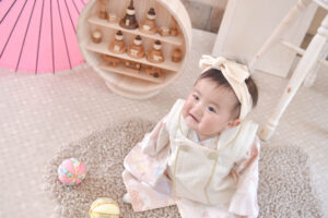 埼玉県　熊谷市　フォトスタジオ　写真館　ハーフバースデー　赤ちゃん写真　記念写真　ハーフバースデーフォト　ベビーフォト　100日祝い　お食い初め　お宮参り　初節句　桃の節句