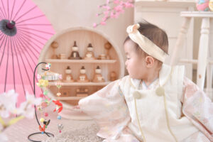 埼玉県　熊谷市　フォトスタジオ　写真館　ハーフバースデー　赤ちゃん写真　記念写真　ハーフバースデーフォト　ベビーフォト　100日祝い　お食い初め　お宮参り　初節句　桃の節句