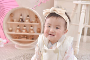 埼玉県　熊谷市　フォトスタジオ　写真館　ハーフバースデー　赤ちゃん写真　記念写真　ハーフバースデーフォト　ベビーフォト　100日祝い　お食い初め　お宮参り　初節句　桃の節句