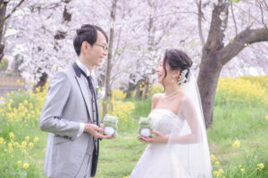 熊谷　写真館　フォトスタジオ　　ブライダル　ウェディング　ドレスレンタル　カラードレス　ウェディングドレス　フォトウェディング　ウェディングフォト　家族婚　カラードレス　白無垢　桜ロケーション